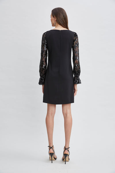 Sequin Sleeve Shift Dress Image 8