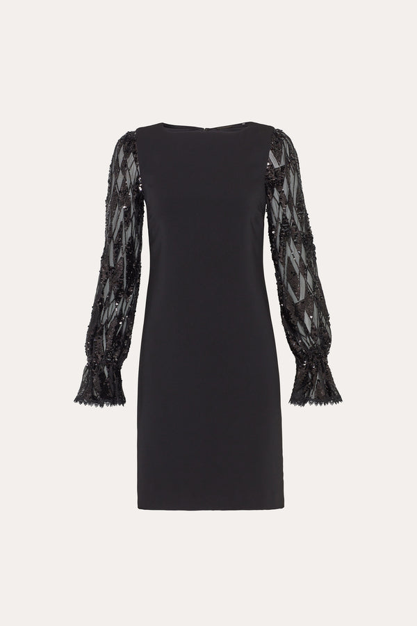 Sequin Sleeve Shift Dress