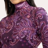 Claire Printed Velvet Gown