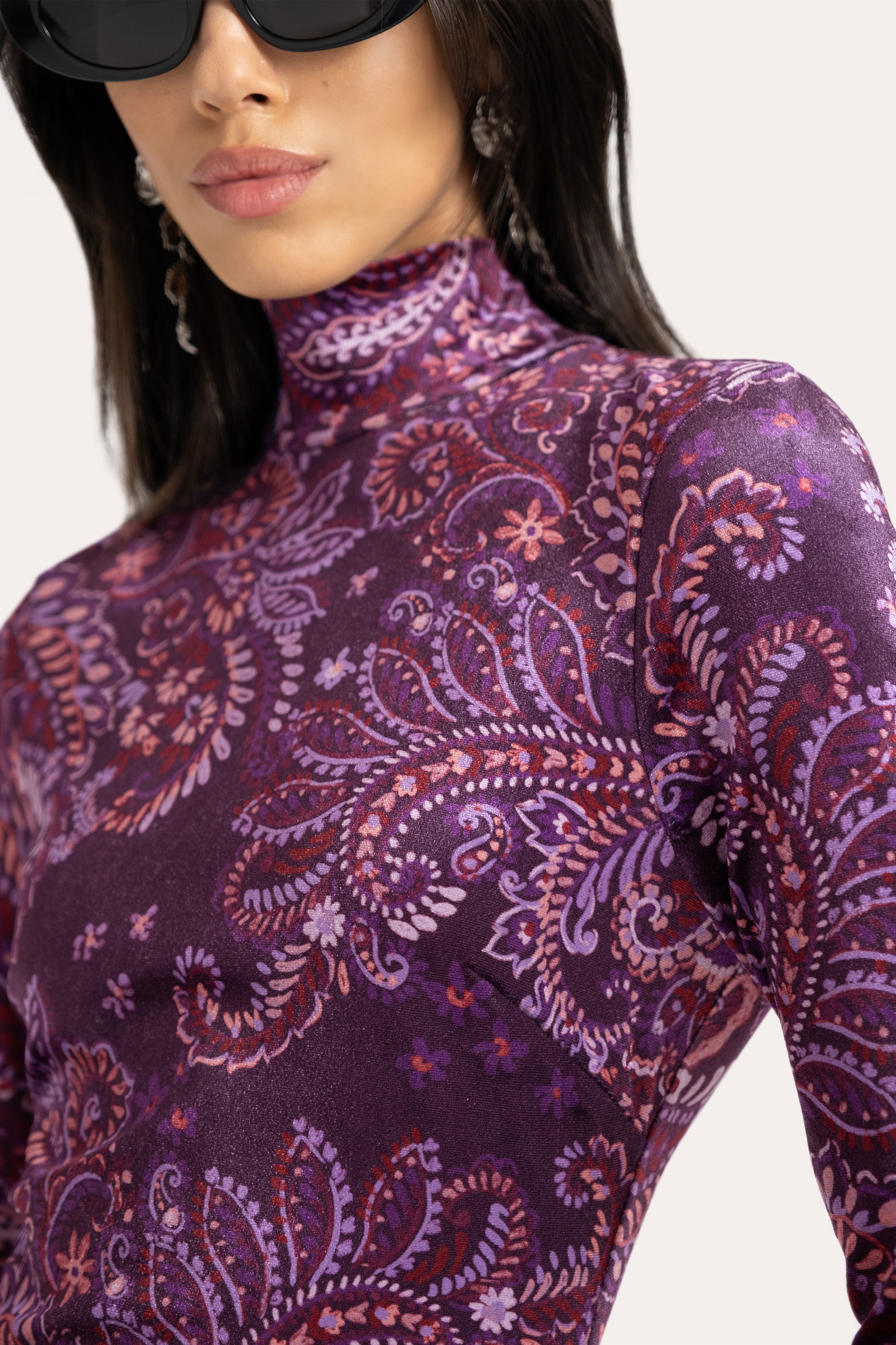 Claire Printed Velvet Gown