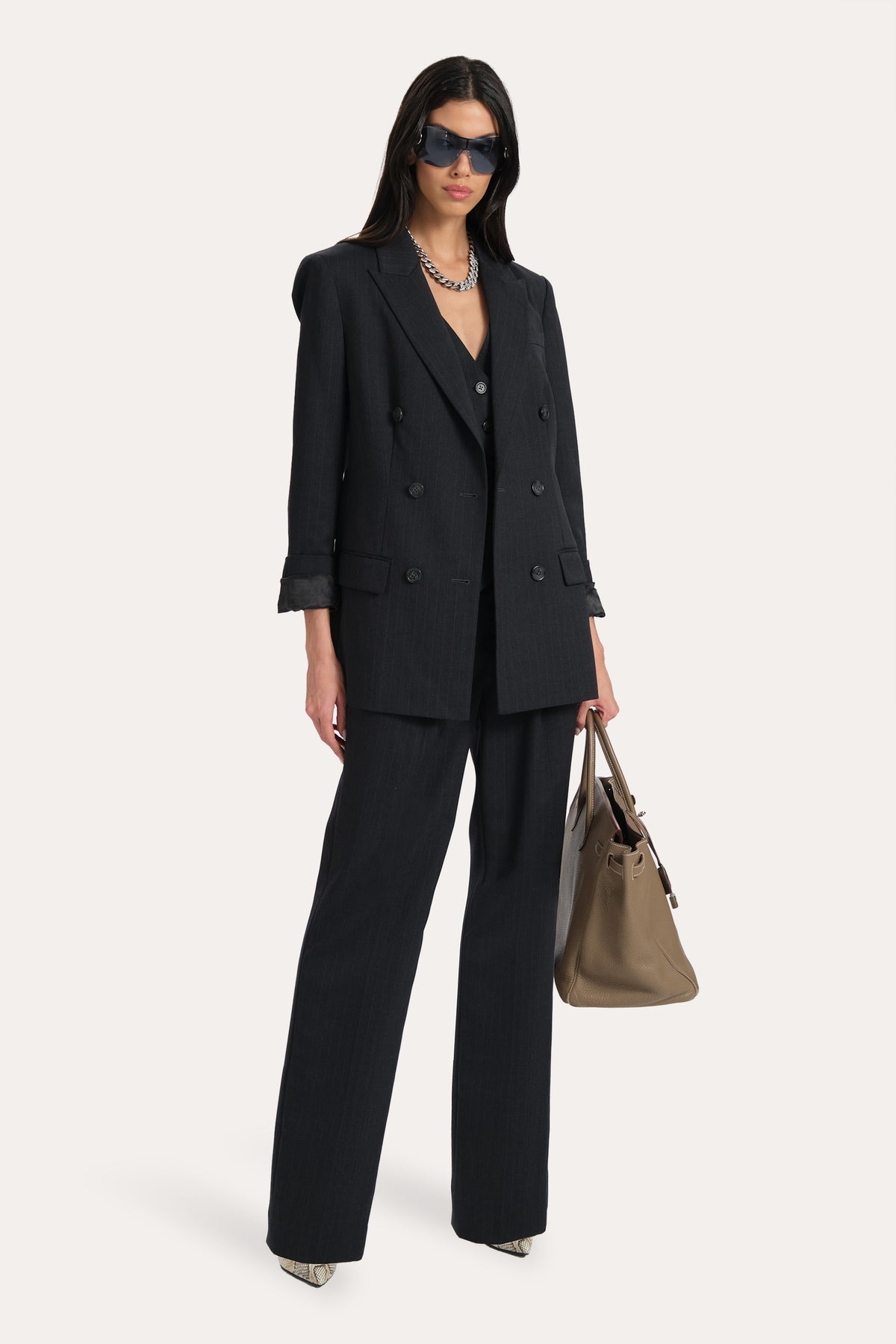 Aria Pinstripe Blazer
