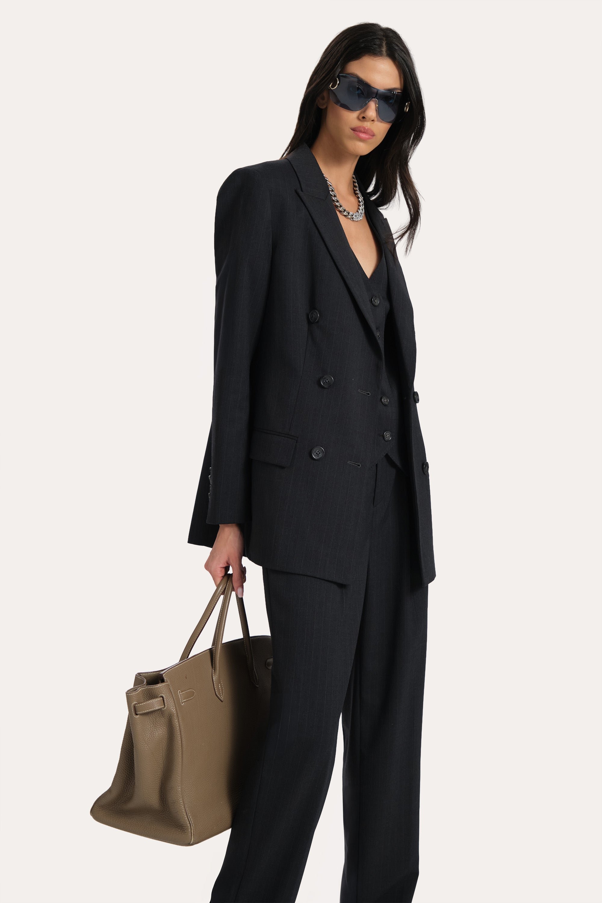 Aria Pinstripe Blazer