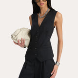 Demi Pinstripe Vest