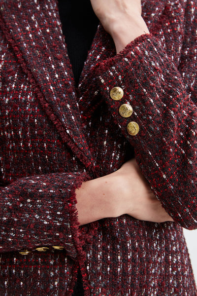 Tweed Single Button Blazer Image 6