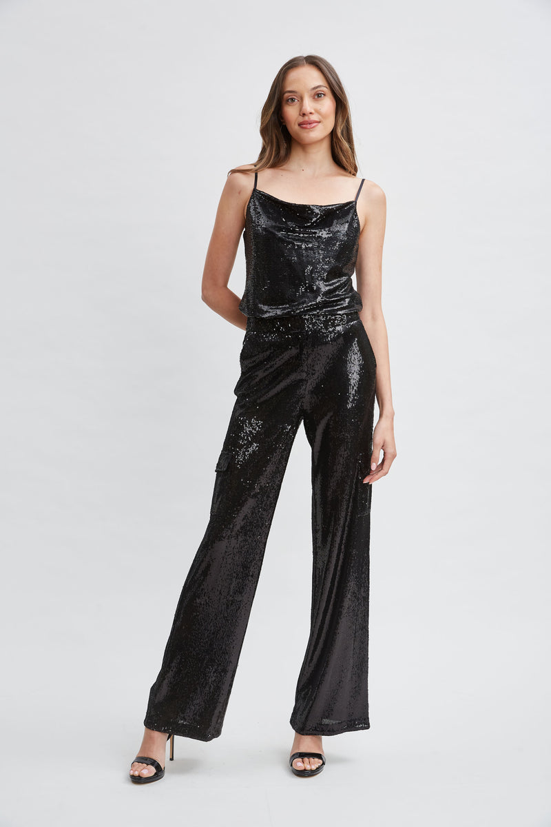 Sequin Pocket Pant