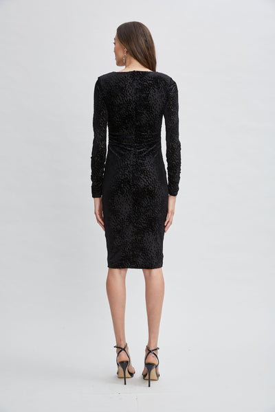 Burnout Velvet Ruched Dress Image 5