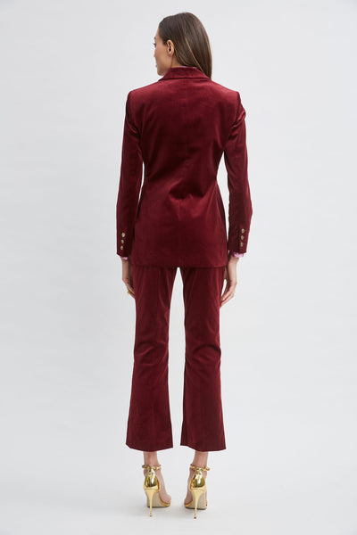 Single Button Velvet Blazer Image 8
