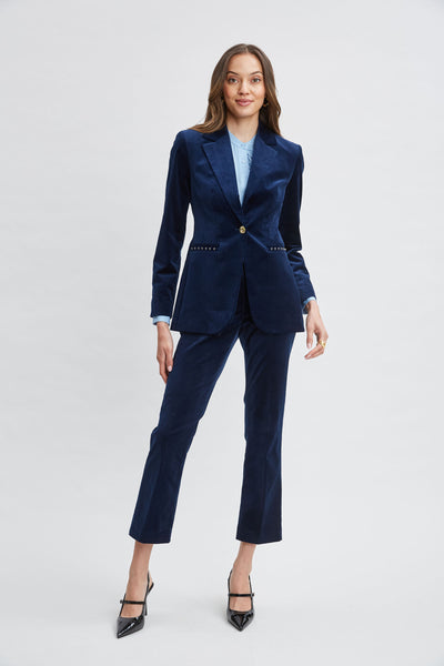 Cotton Velvet Flare Pant Image 4