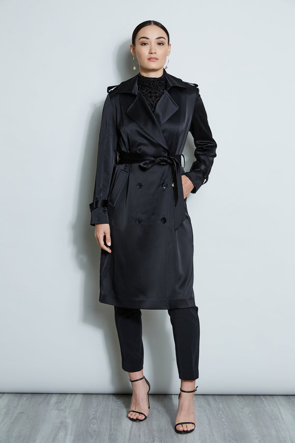 Satin Trench Coat