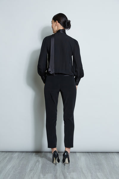 Blouson Satin Tie Shirt Image 5