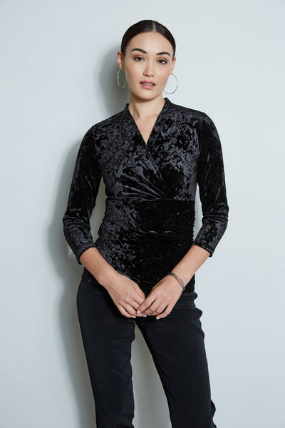 Crushed Velvet Ruched Knit Image 1