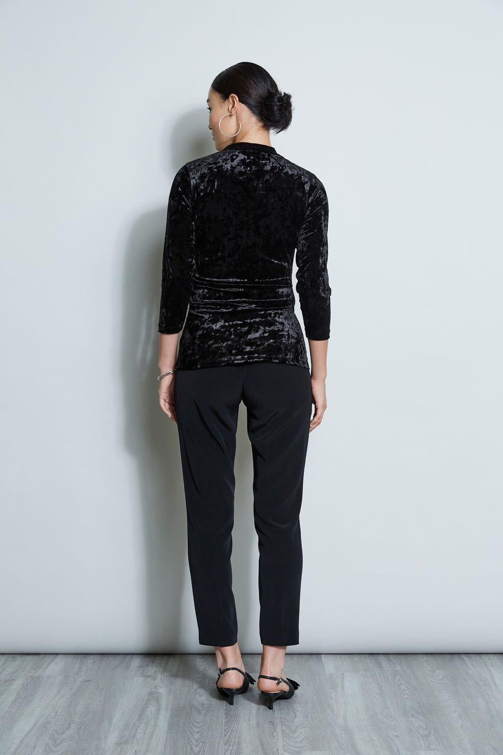 Crushed Velvet Ruched Knit – Elie Tahari