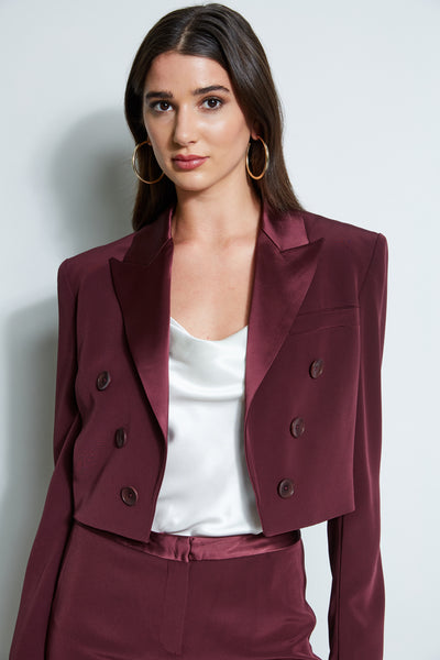 Cropped Tuxedo Jacket Image 1