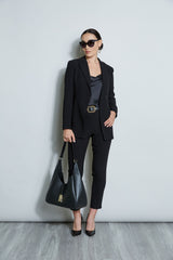 Asymmetric Single Button Blazer