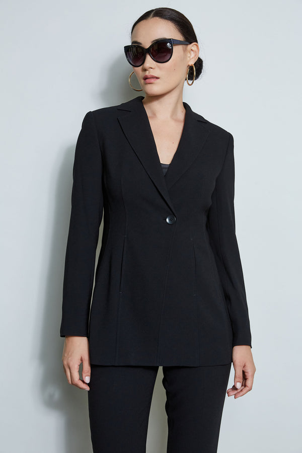 Asymmetric Single Button Blazer