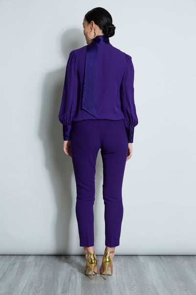 Blouson Satin Tie Shirt Image 6