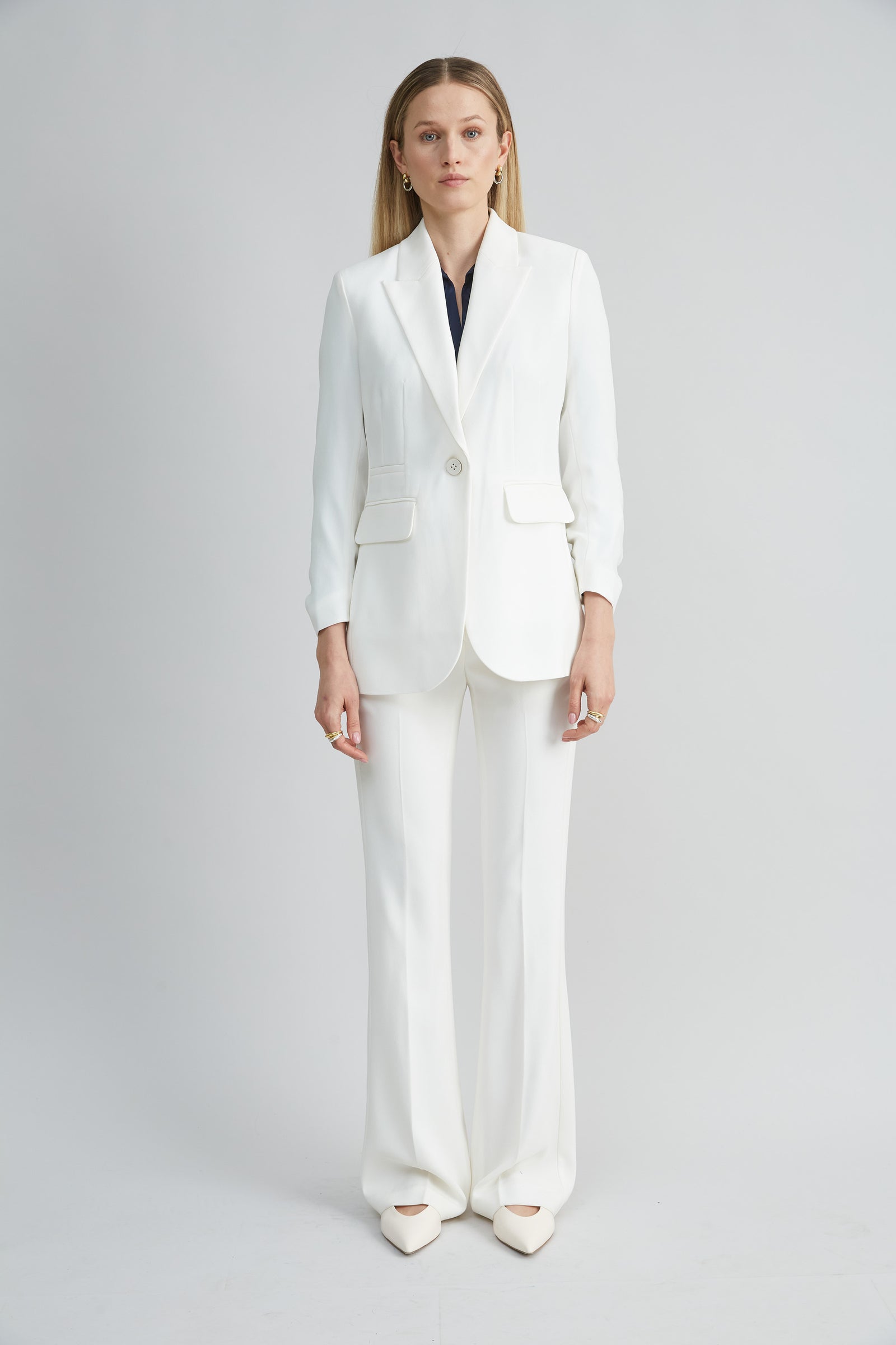 【大人気】Elie Tahari シルクシフォン ★ Combo Crepe Blazer Chiffon Combo Crepe Blazer – Elie Tahari