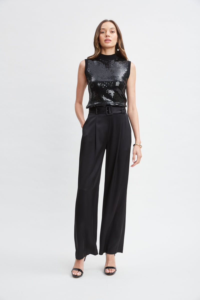 Sleeveless Pave Sequin Sweater