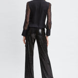 Silk Blouson Button Shirt