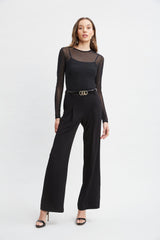 Crystal Mesh Long Sleeve Knit