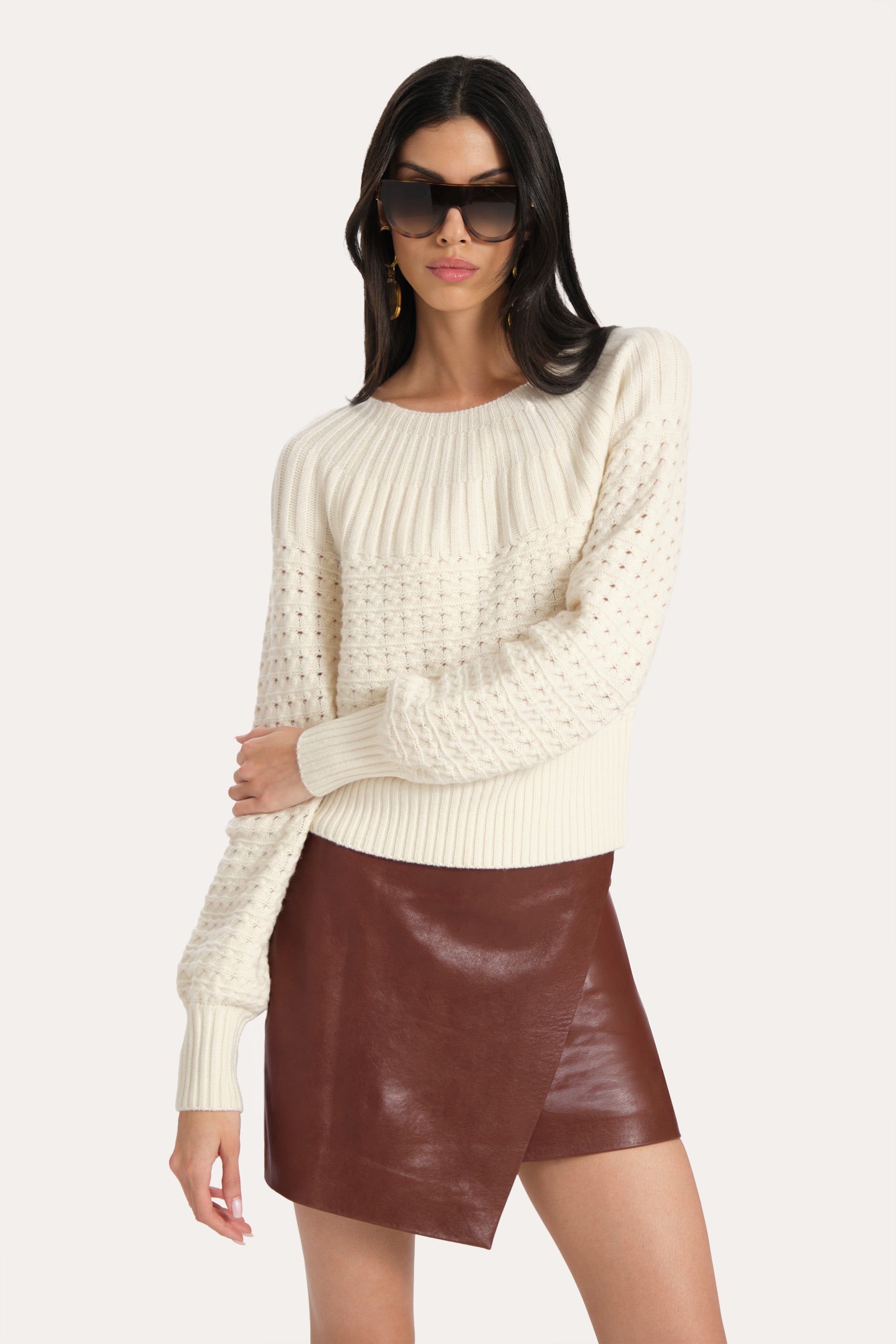 Adri Lamb Leather Skirt