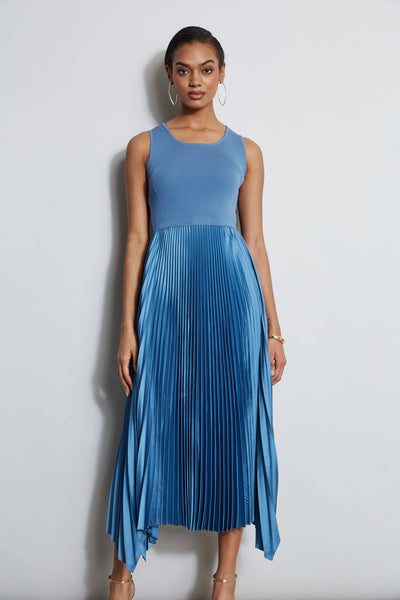 Pleated Midi Dress Image 2
