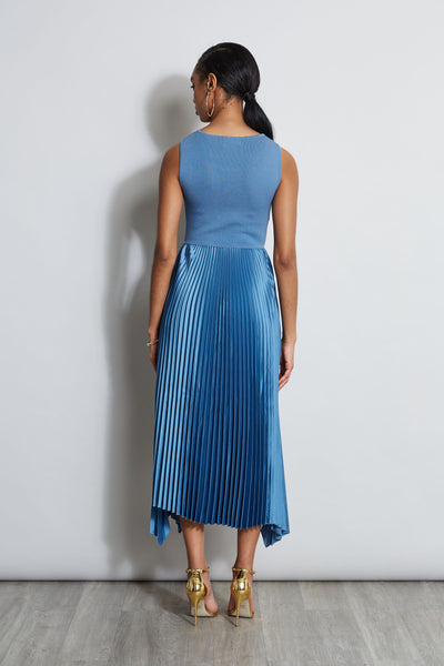 Pleated Midi Dress Image 6