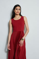 Pleated Midi Dress