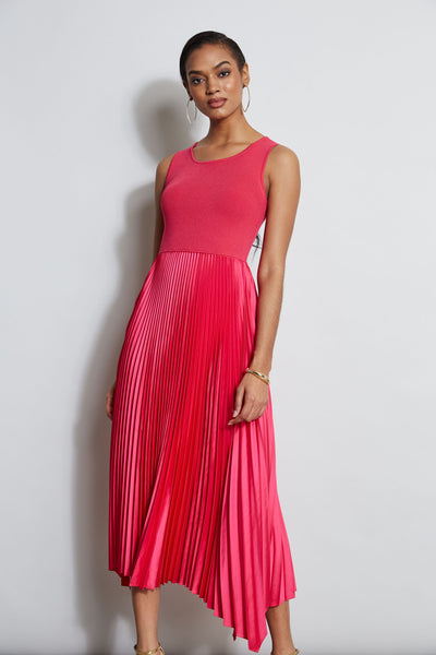 Pleated Midi Dress Image 3