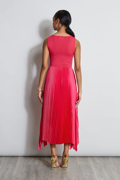 Pleated Midi Dress Image 5