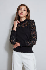 Crochet Lace Long Sleeve Sweater