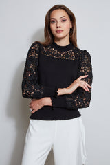 Crochet Lace Long Sleeve Sweater