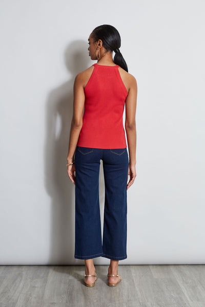 Halter Button Rib Tank Image 5