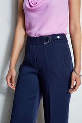 Cropped Wide Leg Belted Pant