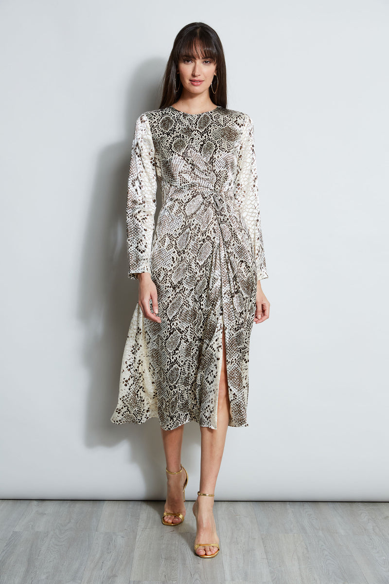 Burnout Silk Python Dress