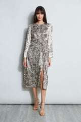 Burnout Silk Python Dress