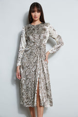 Burnout Silk Python Dress