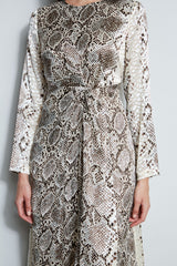 Burnout Silk Python Dress