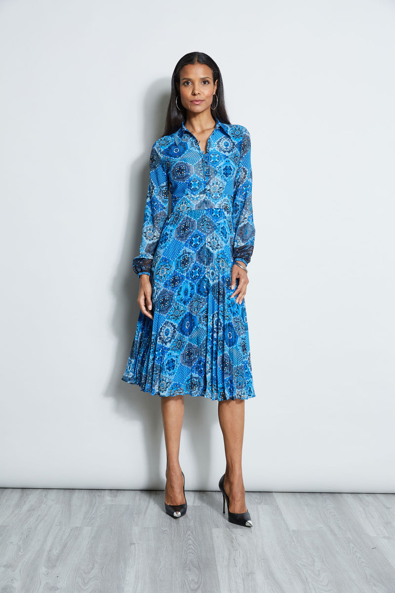 Printed Long Sleeve Dress