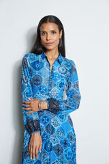 Printed Long Sleeve Dress