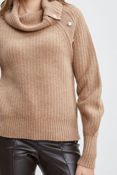 Cashmere Button Sweater Image 4