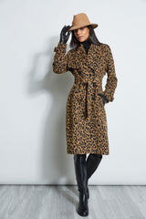 Leopard Double Breasted Trench Coat