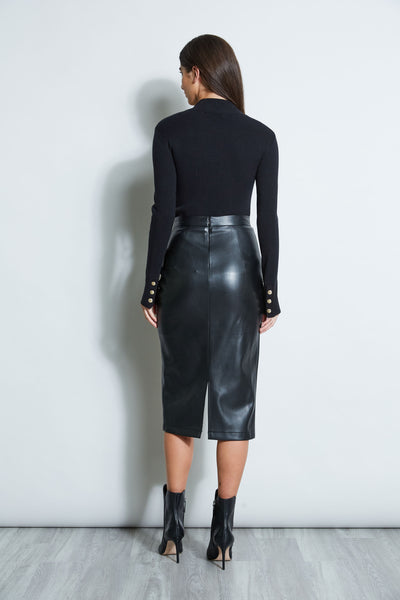 Four Button Mock Neck Sweater Image 5