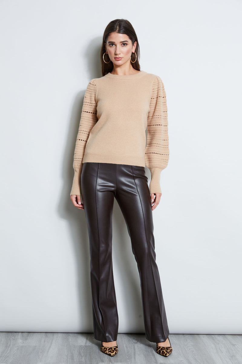 Cashmere Openwork Sleeve Sweater