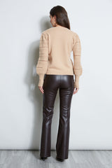 Cashmere Openwork Sleeve Sweater