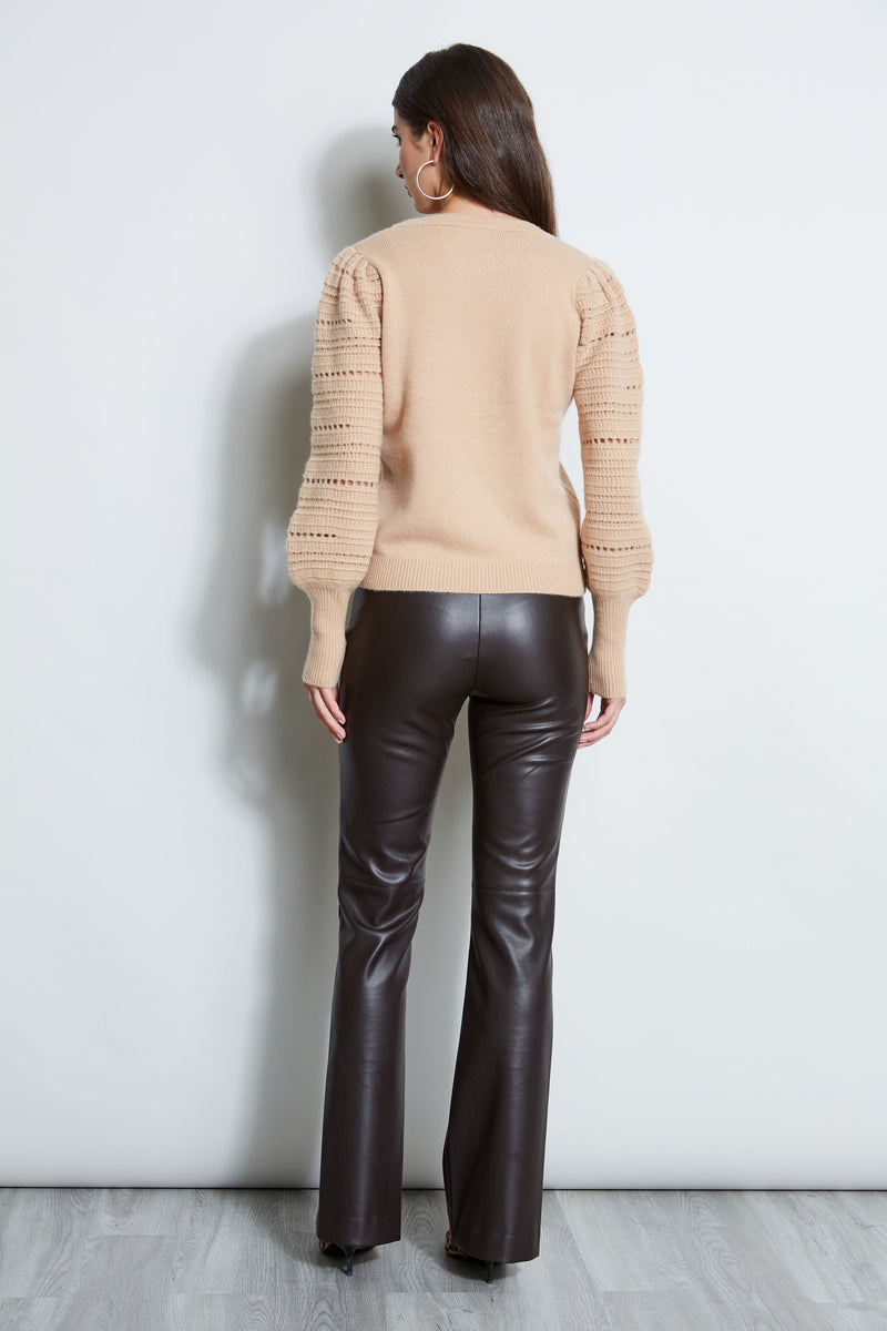 Cashmere Openwork Sleeve Sweater
