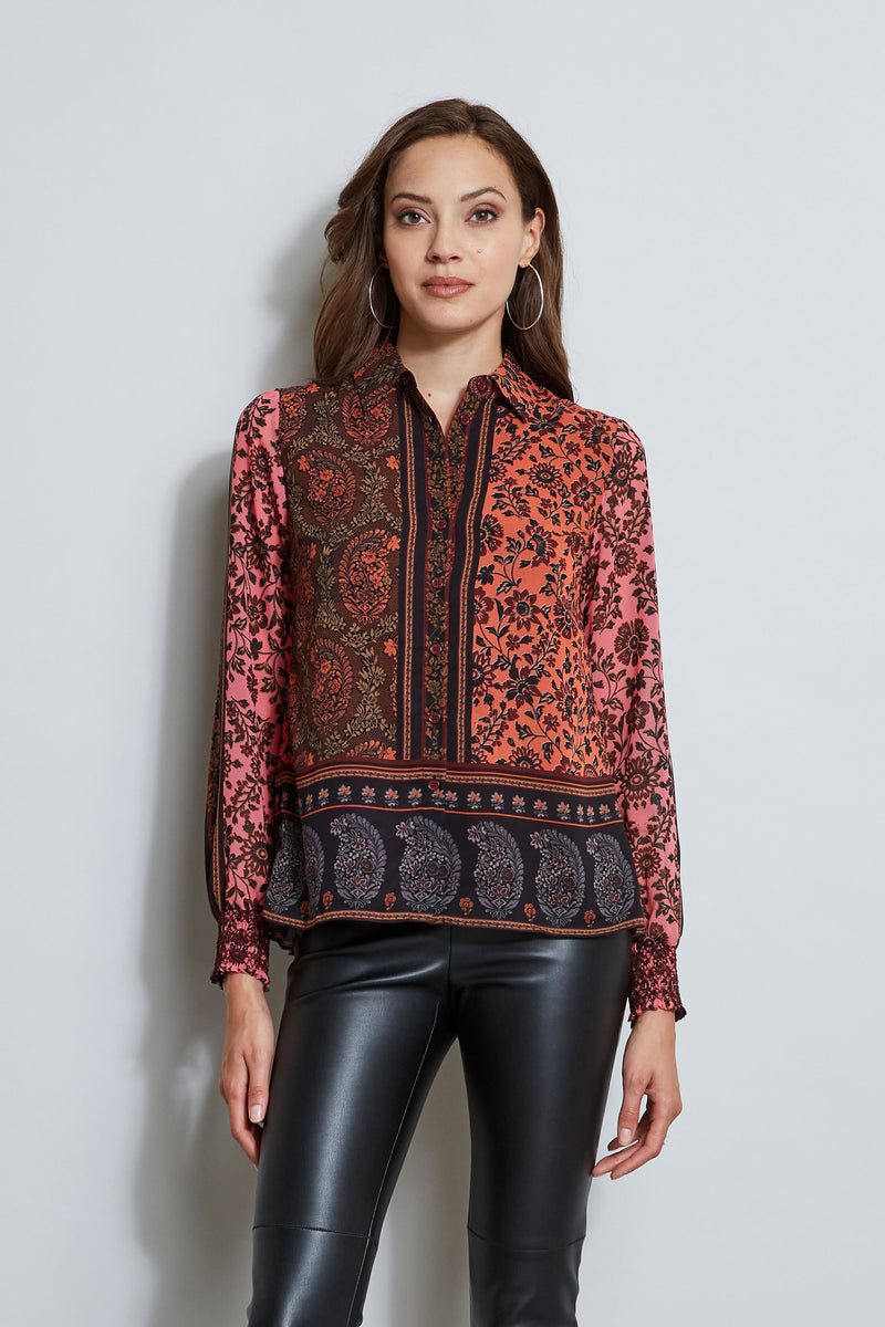 Paisley Scarf Print Shirt