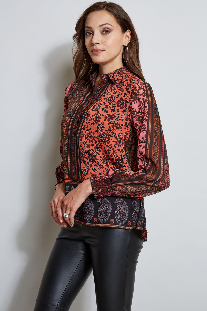 Paisley Scarf Print Shirt