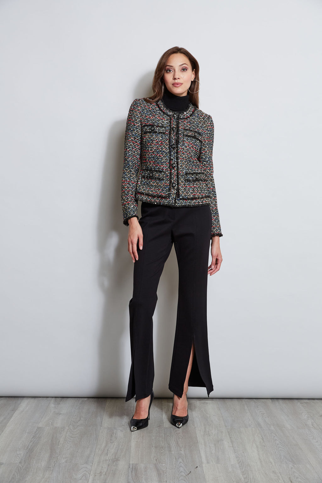 chanel tweed jacket women cropped