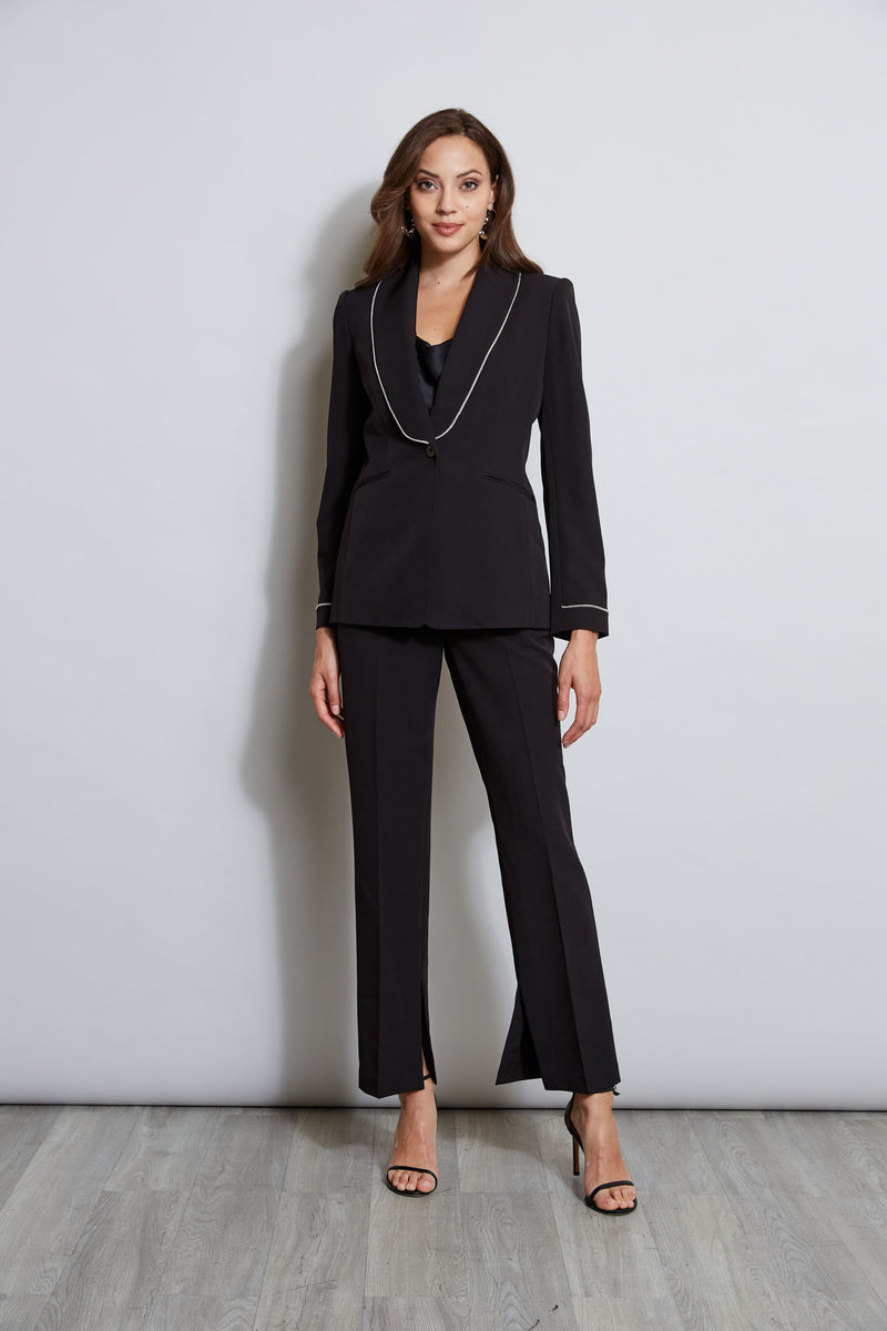 Black Pantsuit for Women, Black Formal Pants Suit for Women, Black Pantsuit  Set With Trousers and Blazer Single Breasted, Formal Womens Wear -   Hong Kong